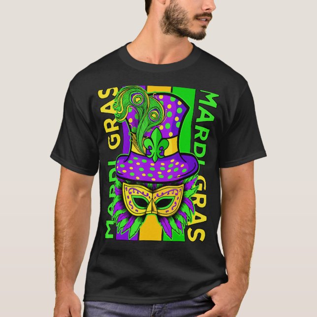 Mask Top Hat Fluer De Lis, Mardi Gras 2023 Celebra (Front)