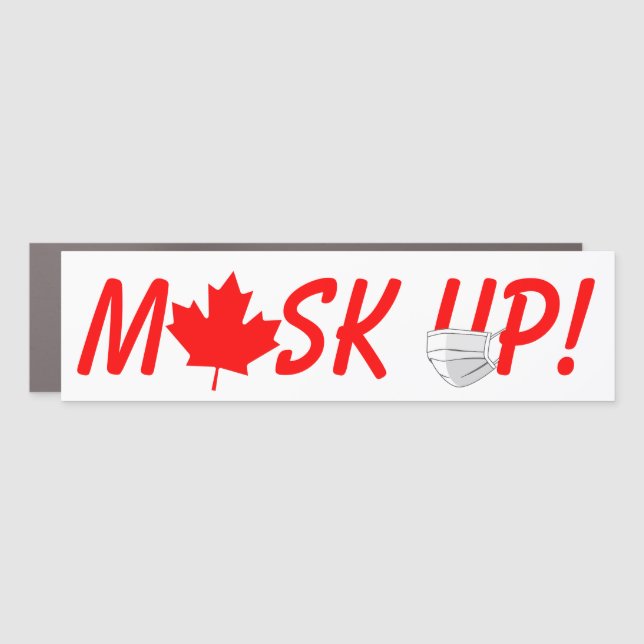 Mask Up! - Canada Car Magnet (Front)