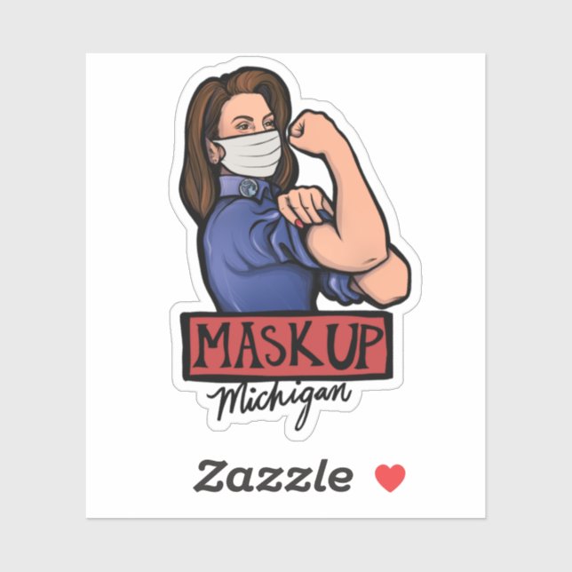 Mask Up Michigan Gretchen Whitmer Michigander Sticker (Sheet)