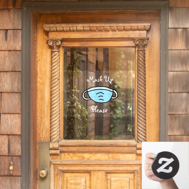 Mask Up Please, Covid-10 Facemask sign (Home Door)