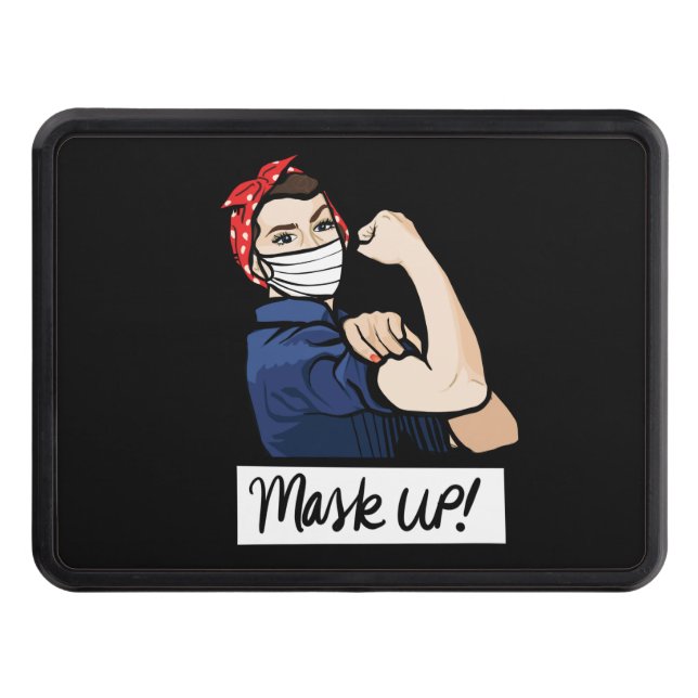 Mask UP Rosie the Riveter Hitch Cover (Front)