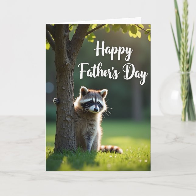 Masked Animal Fathers Day Card (Front)