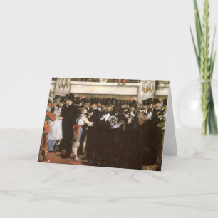 Masked Ball at the Opera by Edouard Manet Holiday Card