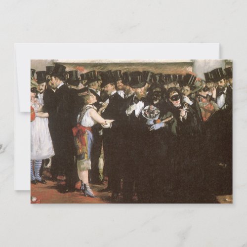 Masked Ball at the Opera by Edouard Manet Invitation