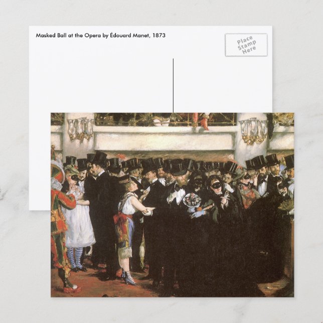 Masked Ball at the Opera by Edouard Manet Postcard (Front/Back)