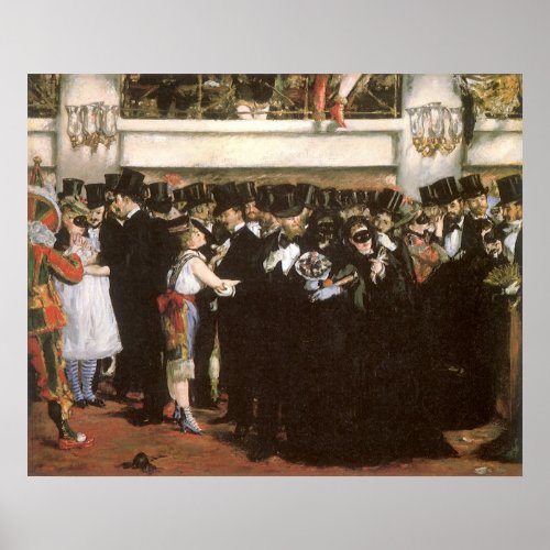 Masked Ball at the Opera by Edouard Manet Poster