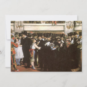 Masked Ball Opera by Manet, New Year's Eve Party Invitation