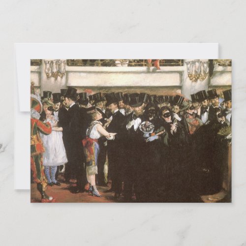 Masked Ball Opera by Manet New Years Eve Party Invitation