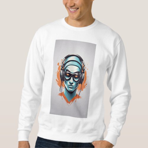 Masked Beats DJ Logo T_Shirt Designs Sweatshirt
