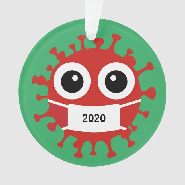 Masked Coronavirus 2020 Acrylic Ornament