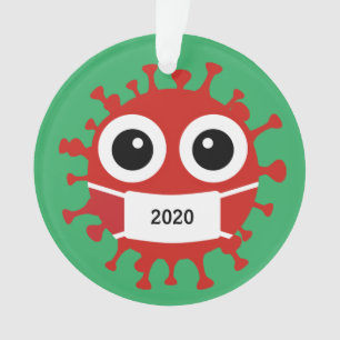 Masked Coronavirus Acrylic Ornament