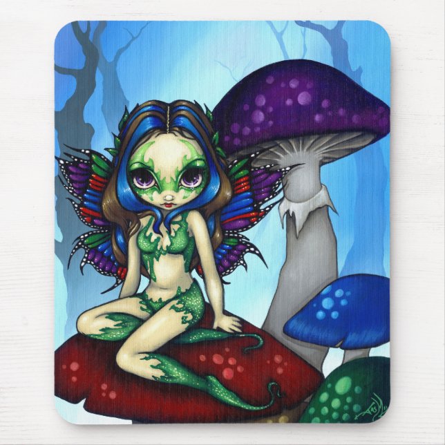 "Masked Fairy on the Mushrooms" Mousepad (Front)