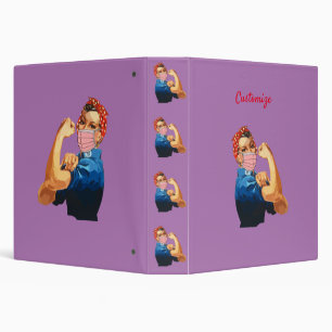 Masked Female Empowerment Thunder_Cove 3 Ring Binder