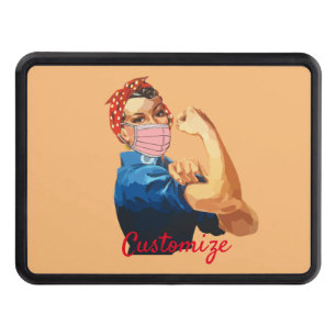 Masked Female Empowerment Thunder_Cove Hitch Cover