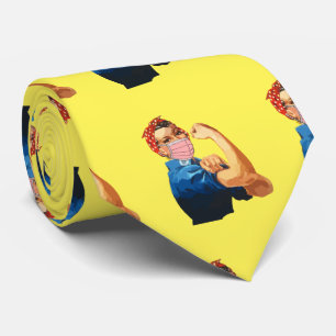 Masked Female Empowerment Thunder_Cove Neck Tie