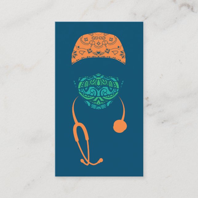 masked in paisley business card (Front)
