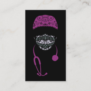 masked in paisley business card