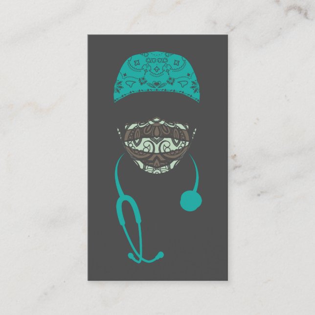 masked in paisley business card (Front)