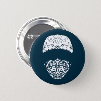 Masked In Paisley Button by identica at Zazzle