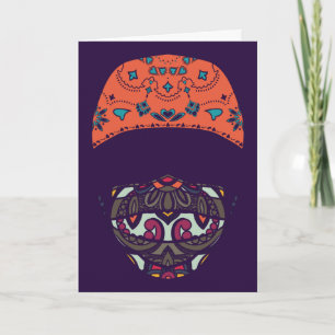 masked in paisley card