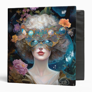 Masked Lady Fantasy Art 3 Ring Binder