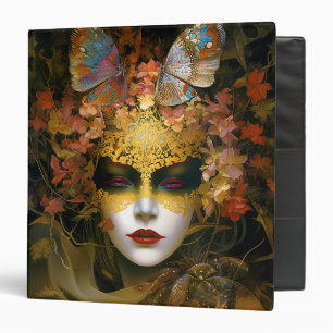 Masked Lady Fantasy Art 3 Ring Binder