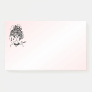 Masked Lady Gemini Zodiac Symbol and Sign Post-it Notes