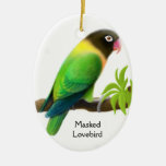 Masked Love Bird Ornament at Zazzle