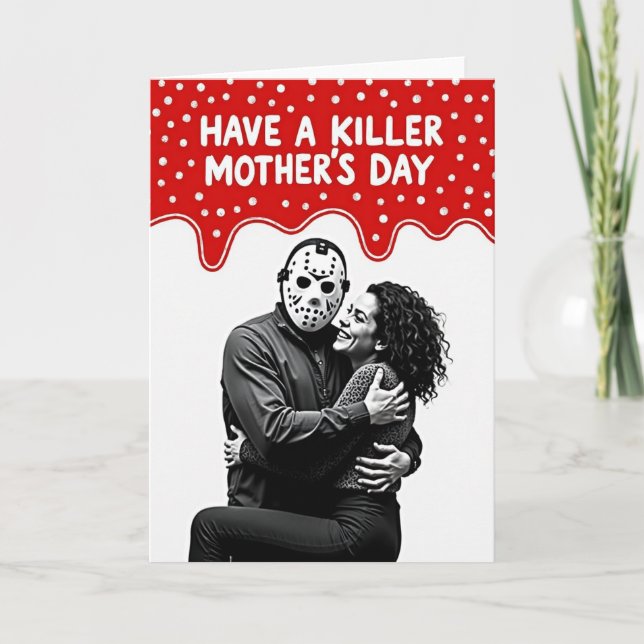 Masked Love Funny Holiday Card (Front)