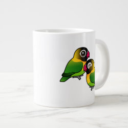Masked Lovebird Adorable Pair Jumbo Mug