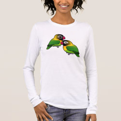 Masked Lovebird Adorable Pair Women's Basic Long Sleeve T-Shirt