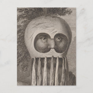 Masked Man in the Sandwich Islands Postcard
