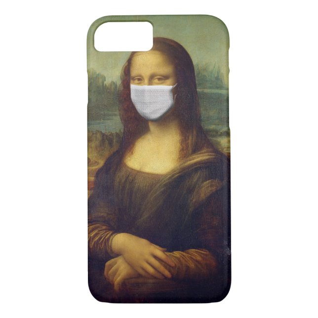 Masked Mona Lisa Face Mask Humorous Case-Mate iPhone Case (Back)