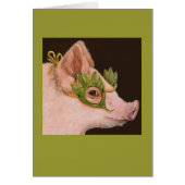 Masked piggy card (Front)