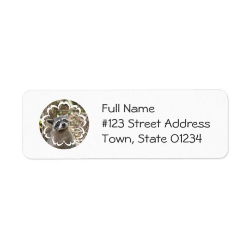 Masked Raccoon Mailing Label