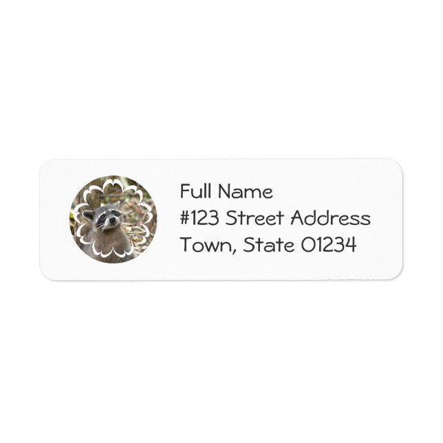 Masked Raccoon Mailing Label (Front)