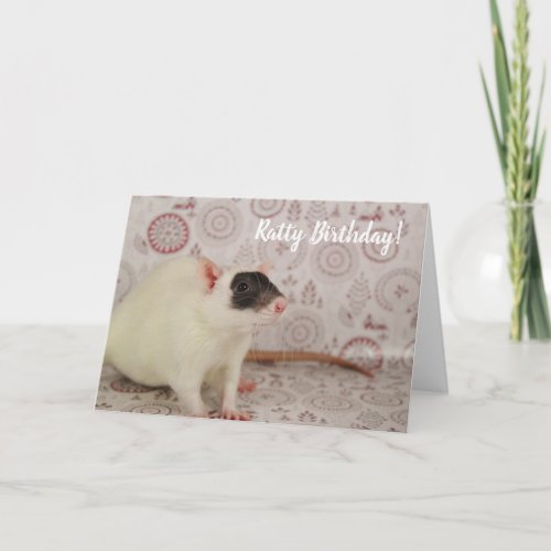 Masked Rat  Ratty Birthday Card