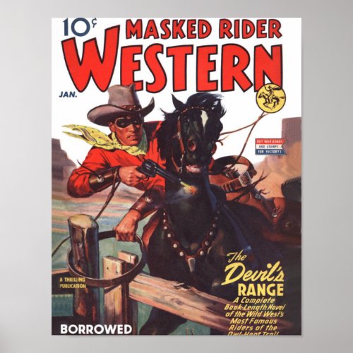 Masked Rider Western January 1944 Poster