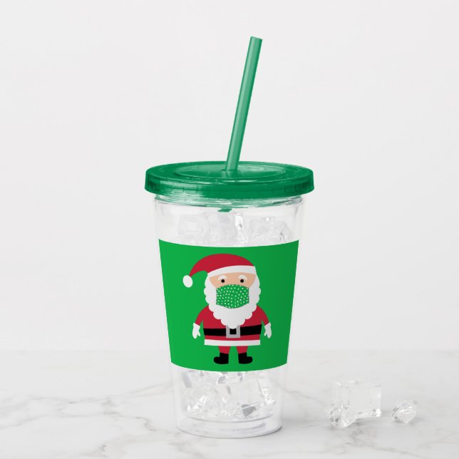 Masked Santa Acrylic Tumbler (Back Ice)