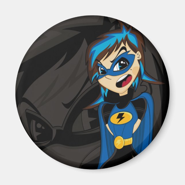Masked Supergirl Hero Magnet (Front)