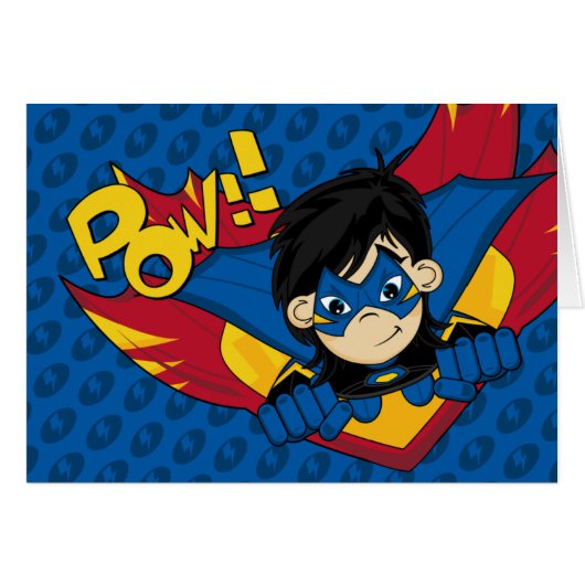 Masked Superhero Card (Front Horizontal)