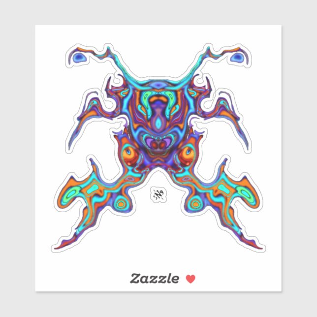 Masked warrior crab alien insectoid v1 sticker (Sheet)