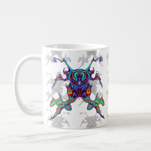 Masked warrior crab alien insectoid v2 coffee mug