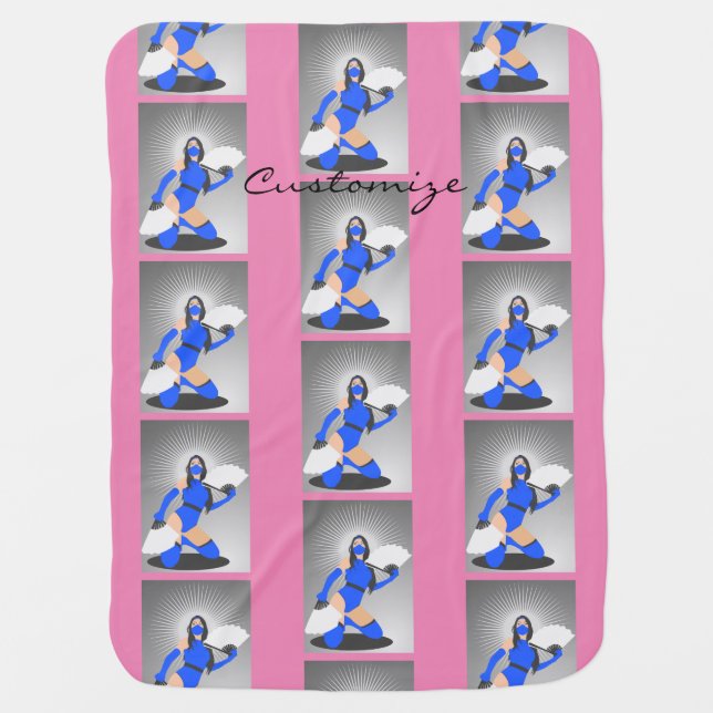Masked Warrior Princess Thunder_Cove Baby Blanket (Front)