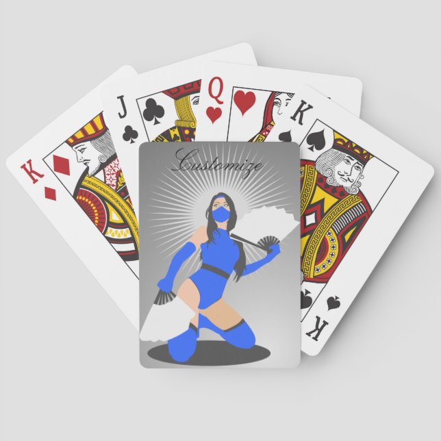 Masked Warrior Princess Thunder_Cove Poker Cards (Back)