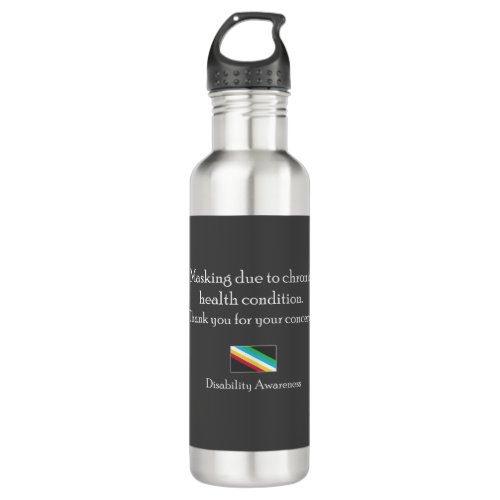 Masking Disability Awareness Stainless Steel Water Bottle