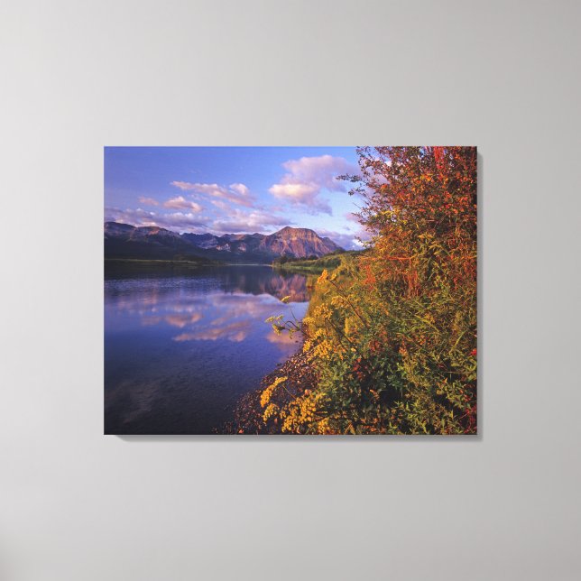 Maskinonge Lake in Waterton Lakes National Park 2 Canvas Print (Front)