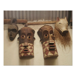 Masks in Tanzania Poster