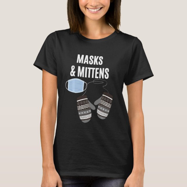 Masks & Mittens Bernie Sanders Sitting Style Meme T-Shirt (Front)