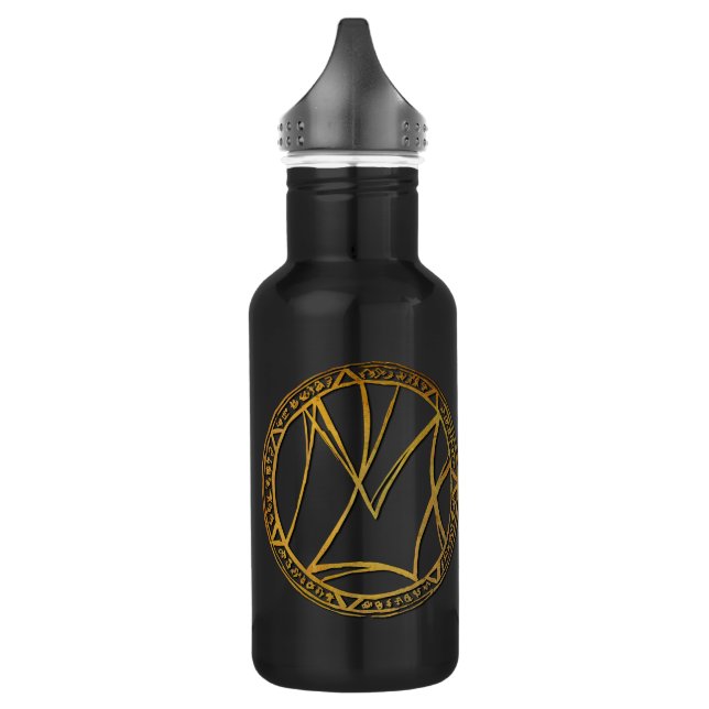 Masks of Under Logo Stainless Steel Water Bottle (Left)